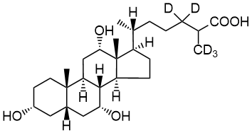 3α,7α,12α-trihydroxy-5β-cholestanoic acid-d5